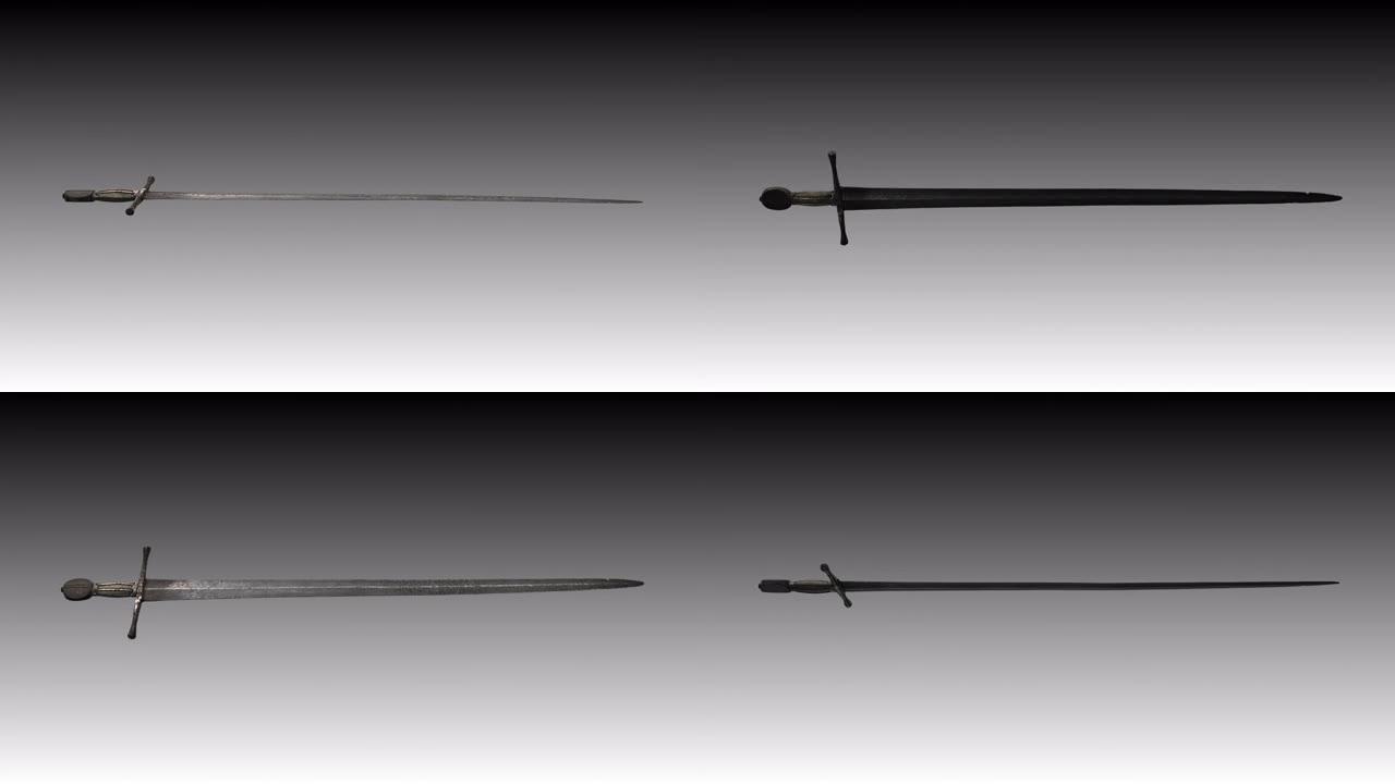 15世纪武装剑旋转循环