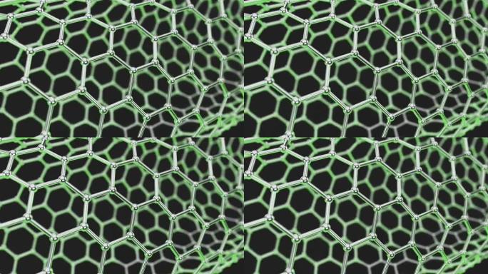石墨烯纳米管结构。21世纪高端材料