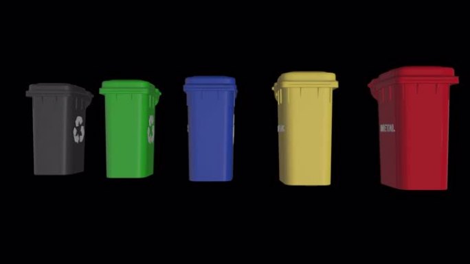 垃圾收集器6容器: 玻璃、塑料、金属、。电子废物、有机废物。废物分类。单独的垃圾收集Alpha通道