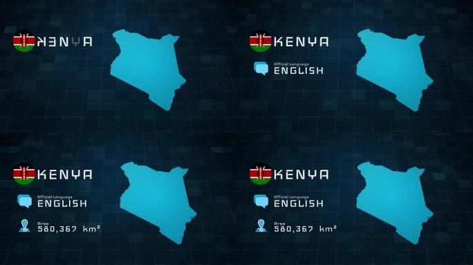 数字准备的肯尼亚地图和国家信息
