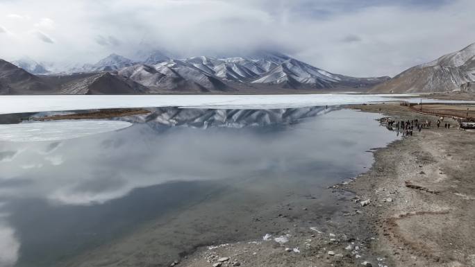 帕米尔高原喀拉库勒湖航拍2023