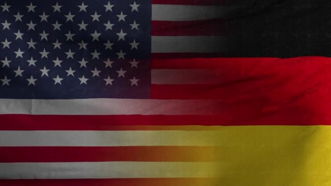 美国德国国旗混合纹理波浪背景4K
