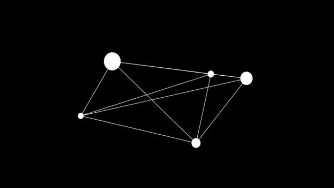 混沌运动无缝循环中的抽象几何结构连接线点