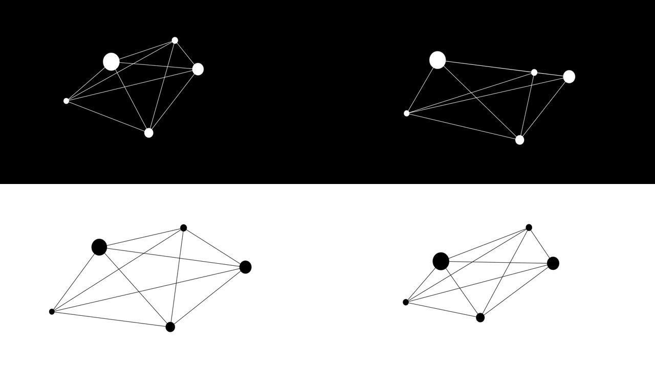 混沌运动无缝循环中的抽象几何结构连接线点