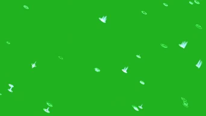 波纹飞溅绿色屏幕运动图形