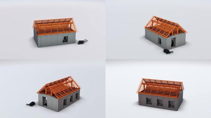 在建房屋的3d模型