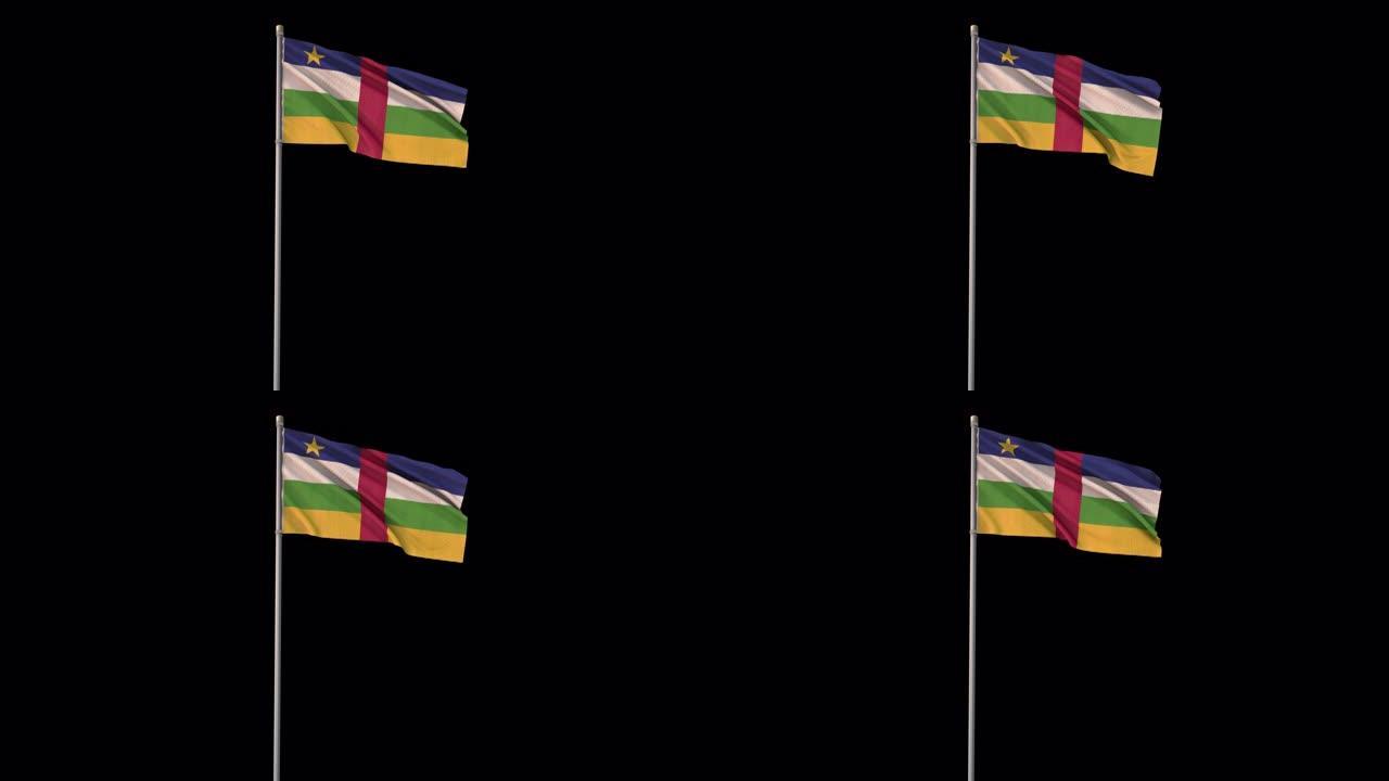 带有阿尔法通道的中非共和国国旗