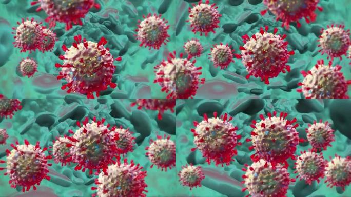 冠状病毒新型冠状病毒肺炎血液中的血细胞。