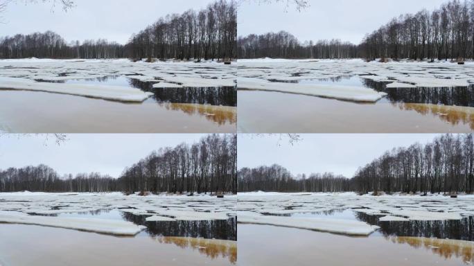 冰漂，河上的碎冰