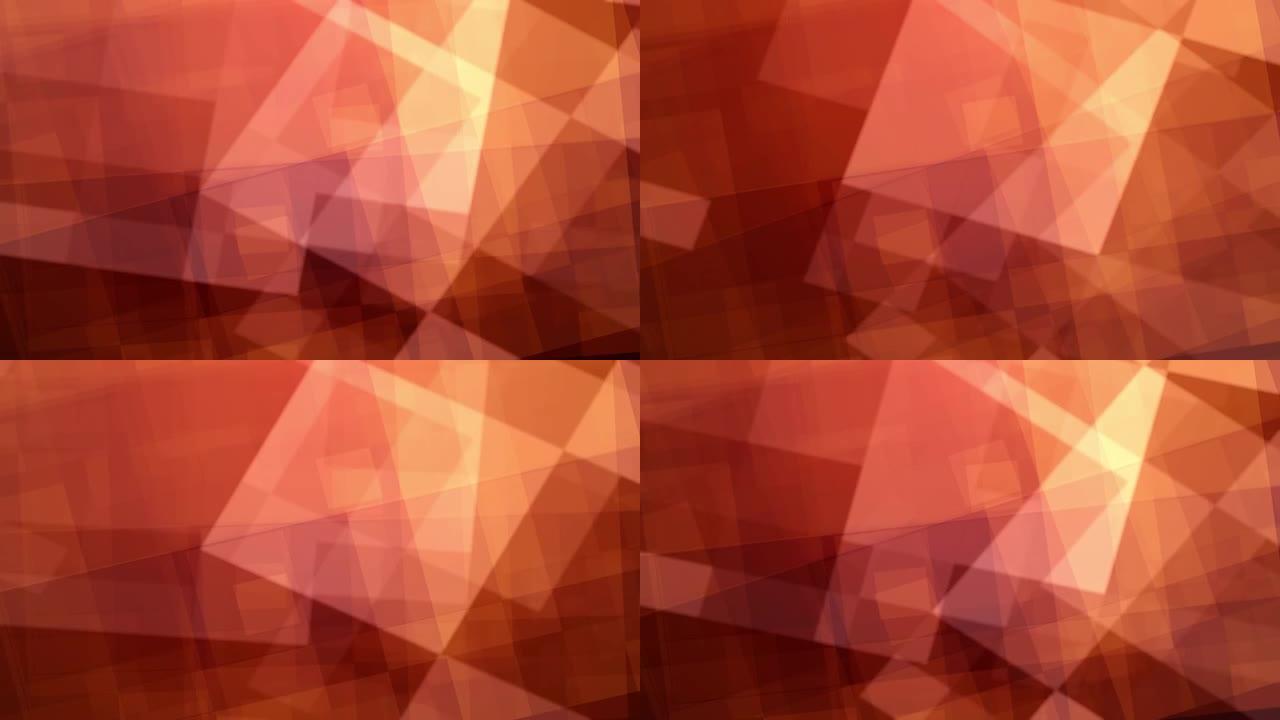4k橙色抽象背景与正方形