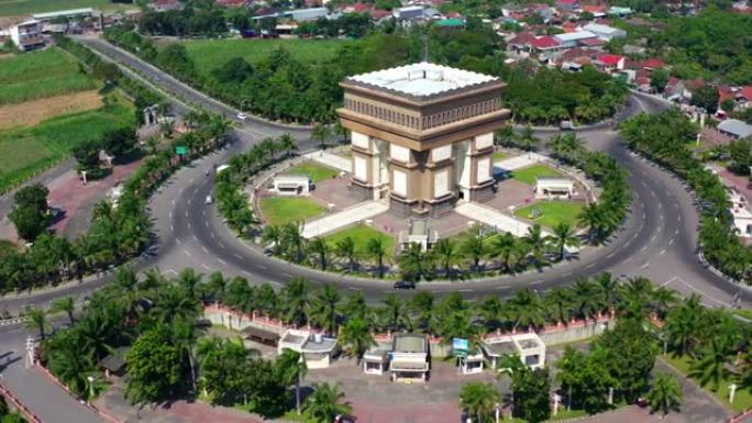 印度尼西亚爪哇基迪里的新邦利马古姆尔纪念碑地标鸟瞰图