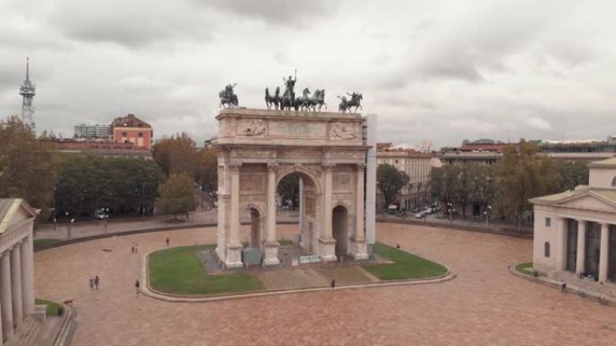 米兰城门，Porta Sempione，空中射击