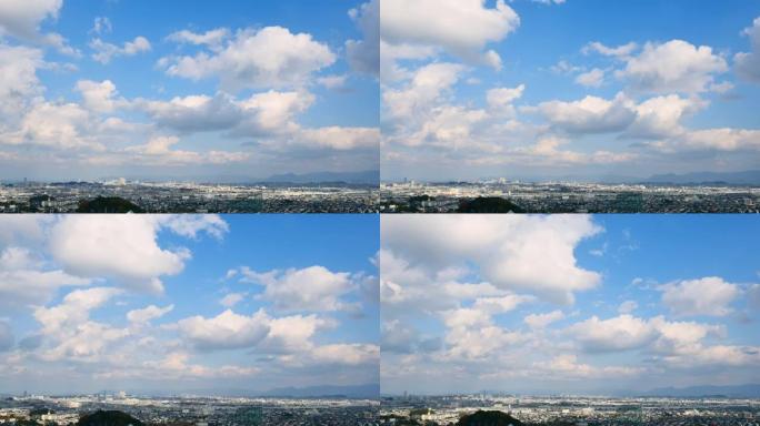 福冈市的时间流逝天空、日本、夏天、