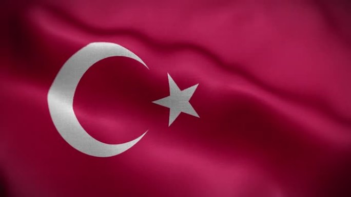 土耳其国旗纹理挥舞前背景高清