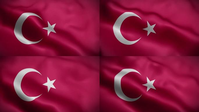 土耳其国旗纹理挥舞前背景高清