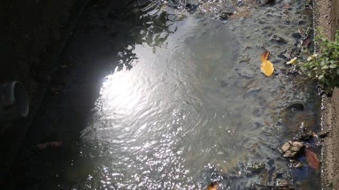 在Rio Camurugipe通道中可以看到开放的污水