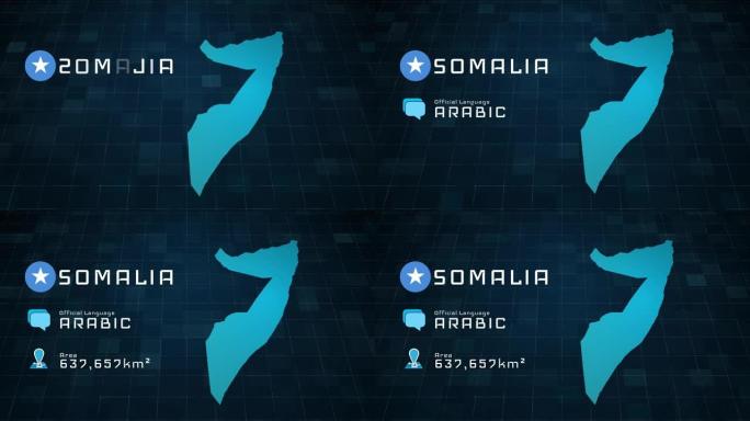 数字化编制的索马里地图和国家资料