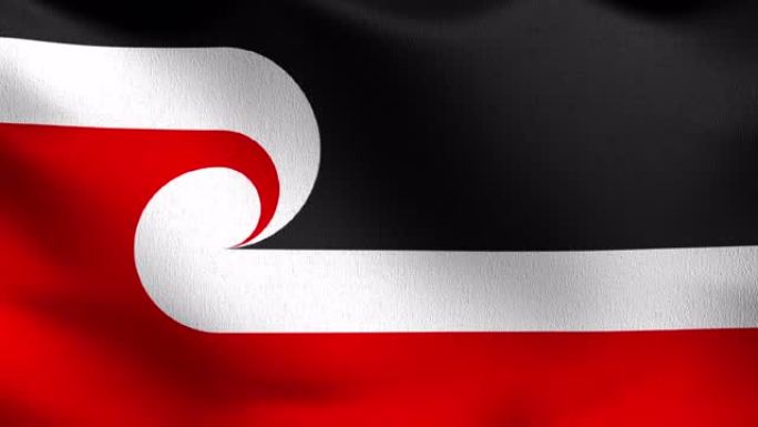 无缝循环4K VDO。怀唐伊日，新西兰国庆日，毛利。挥舞标志符号的3D渲染插图。