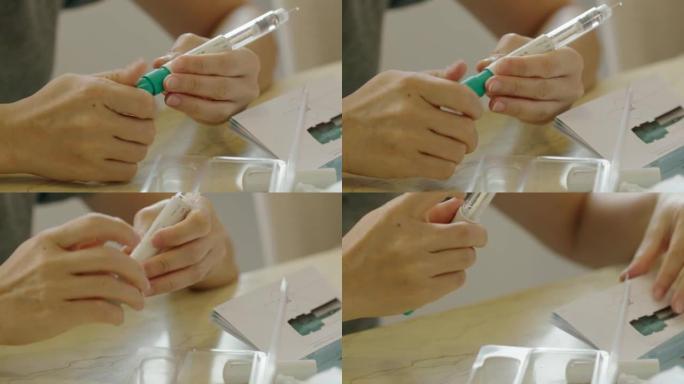 亚洲妇女使用预填充笔注射器注射FSH