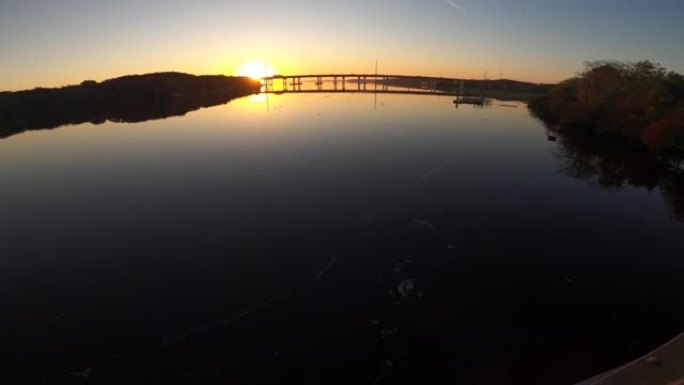 Cars drive over bridge on Interstate 4