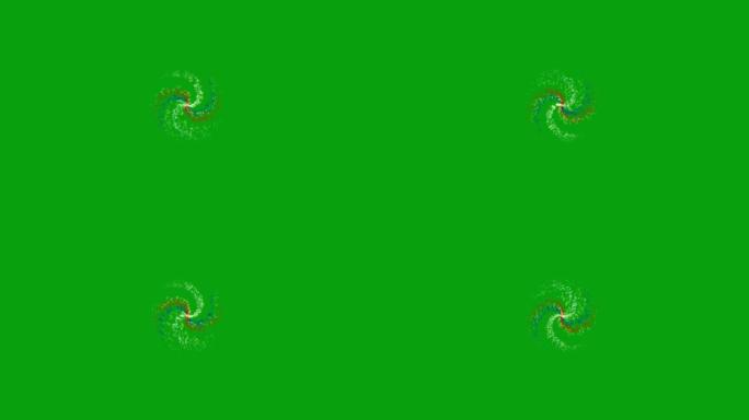 魔法漩涡绿屏运动图形