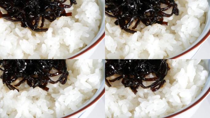 海带和大米的Tsukudani