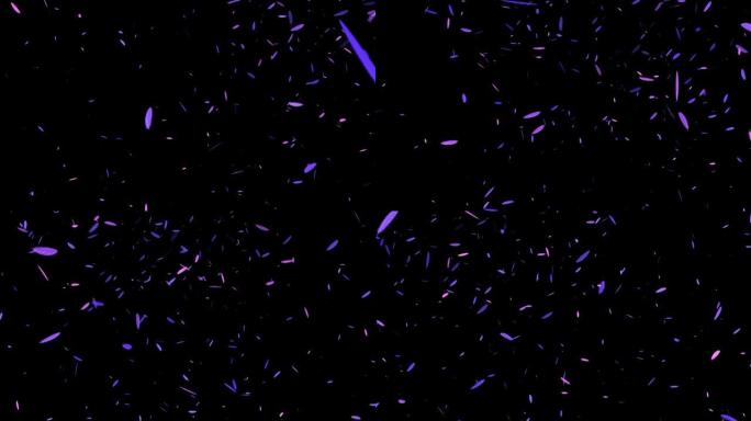 紫色羽毛下落粒子运动图形