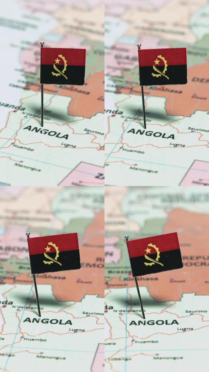 带有国旗的安哥拉垂直视频