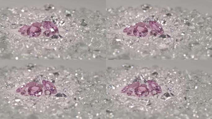 粉色钻石的软焦点。