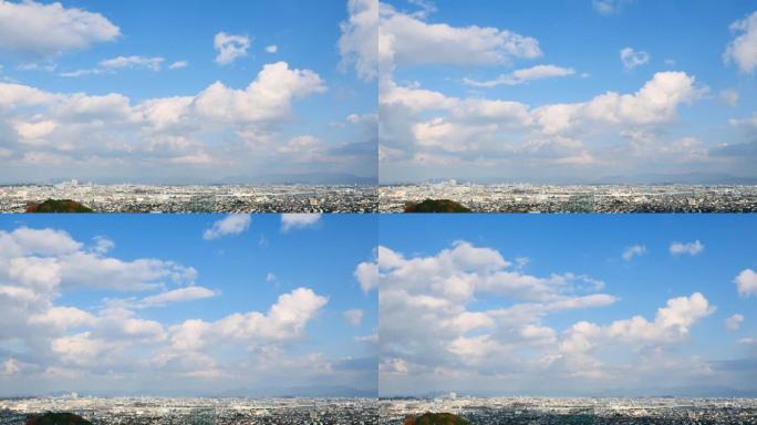 福冈市的时间流逝云朵