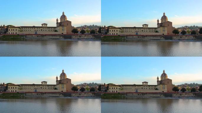 佛罗伦萨城市景观城市天际线与阿诺河