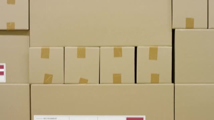 印有拉脱维亚文字的纸板箱以及其他盒子