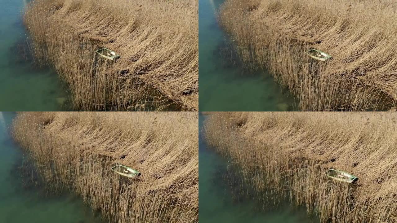 意大利翁布里亚特拉西梅诺湖的无人驾驶飞机视图