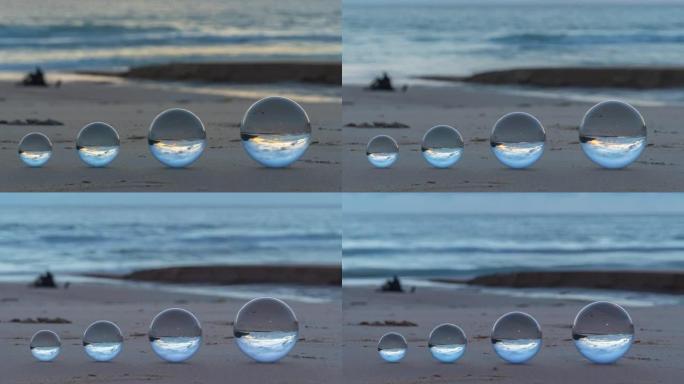 4个水晶球由大到小排序。