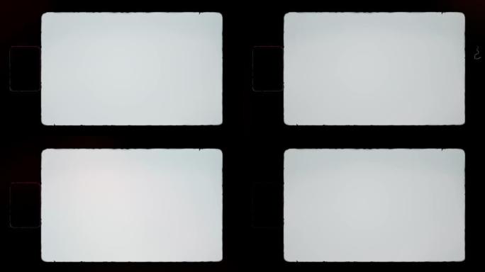 正宗的4k超级8电影框架，带链轮孔，用于复古复古数字视频效果。