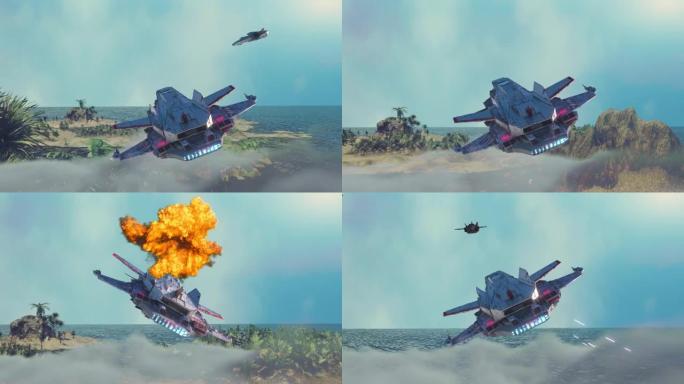 假视频游戏游戏飞行赛车飞碟太空船渲染3d太空战争