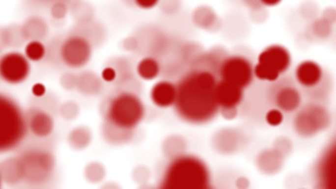 模糊的红细胞。血红蛋白细胞的动画