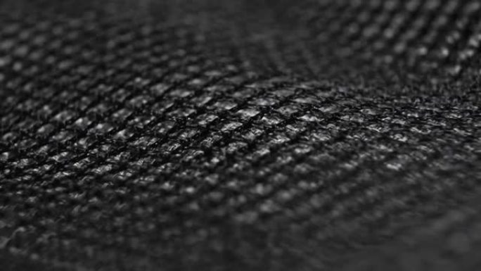 黑色网眼纹理织物合成波浪形表面