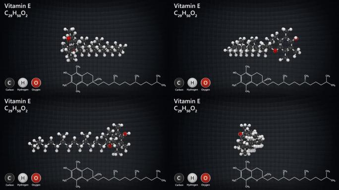 维生素e (α-生育酚)。无缝循环。
