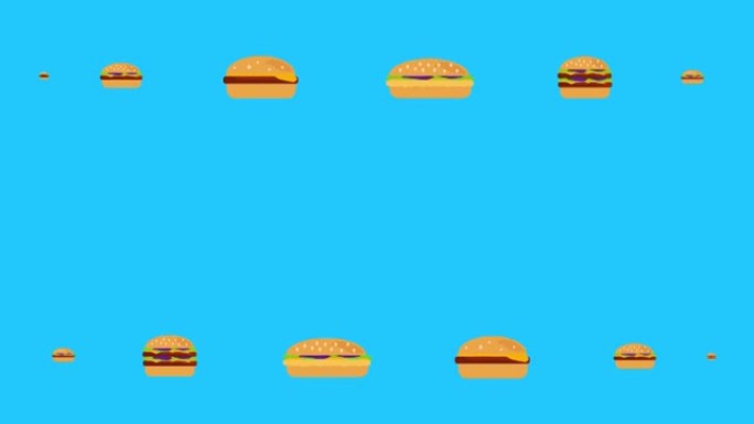 汉堡集团动画，平面设计，蓝屏色键
