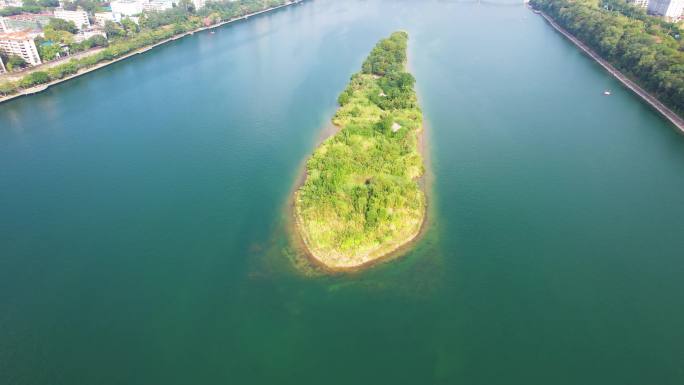 广西柳州城市建筑柳江风光航拍