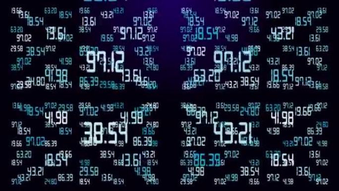 随机数数字网格背景