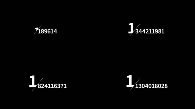 18元十四亿14亿分之1数字增涨动画透明