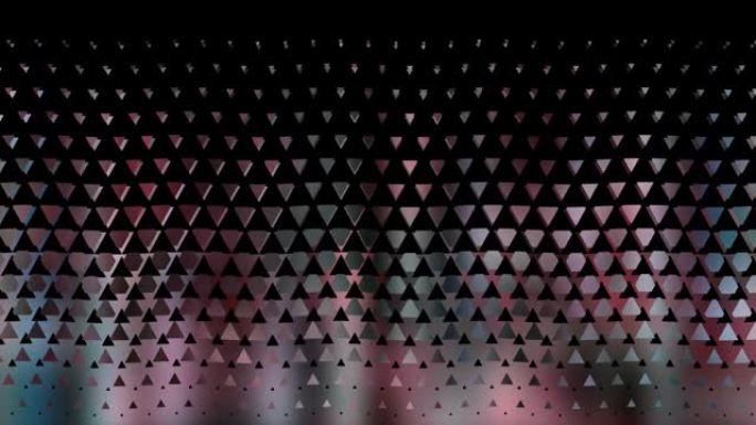 图案-三角形。抽象。带有几何装饰的眩光画布的波动。