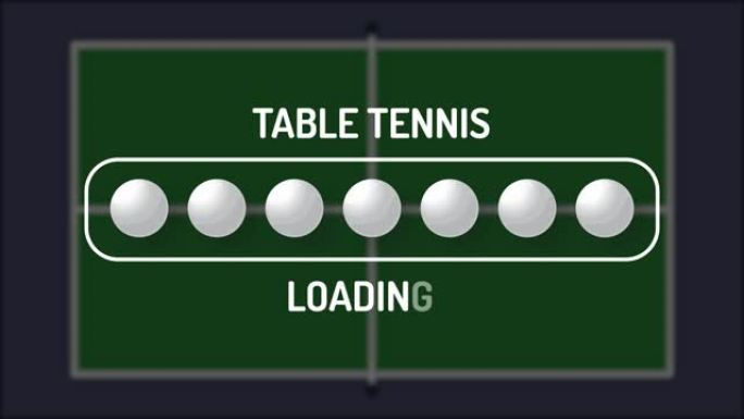 乒乓球进度条。乒乓加载杆插图运动设计动画。带阿尔法哑光频道的4k运动视频动画
