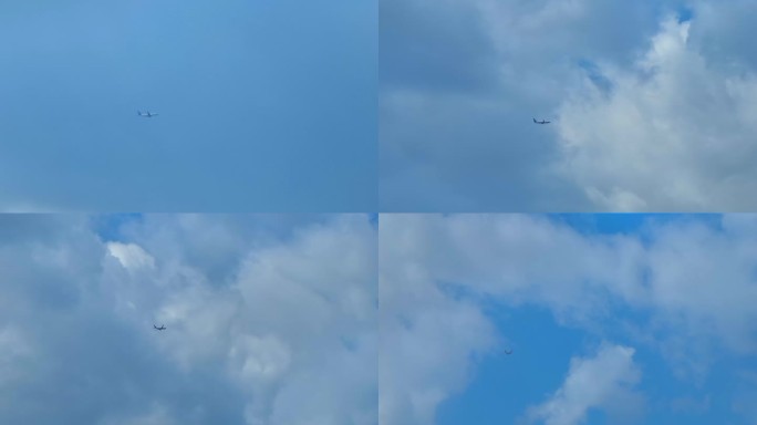 【4k】飞机起飞后穿过云层