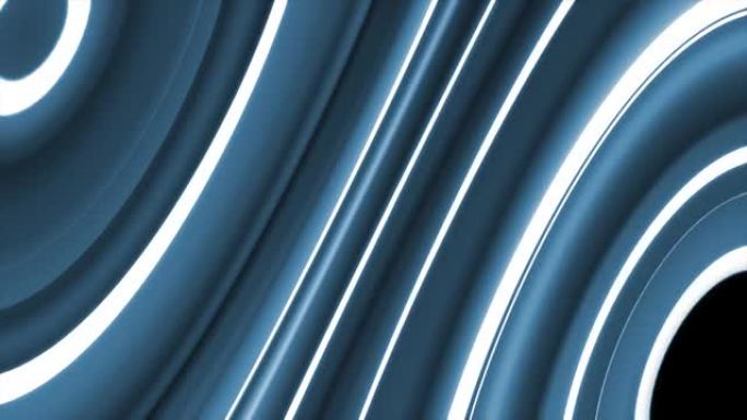 蓝色抽象3D弯曲波浪线，干净柔和的背景动画