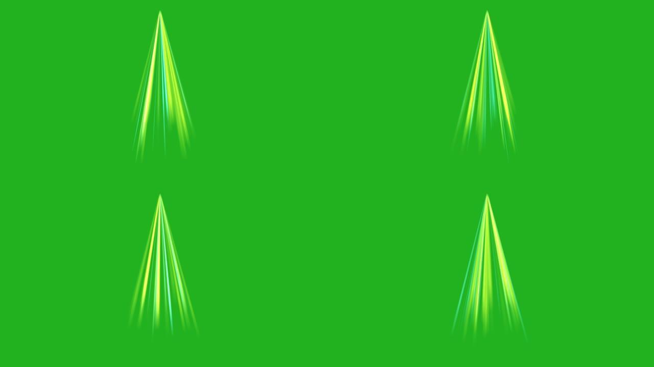 发光光束绿色屏幕运动图形