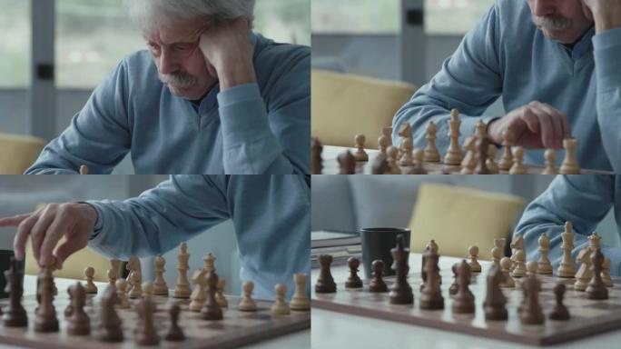 老人在家下棋