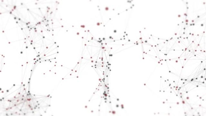 3d动画抽象连接红黑网络